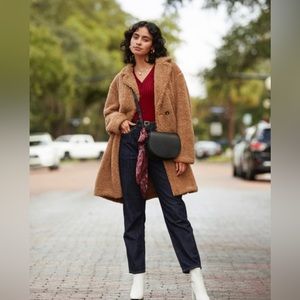 Teddy Bear Windproof Fleece Tailored Coat